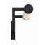Meuble-lavabo noir mat 1 lumière Aajon-1248771229