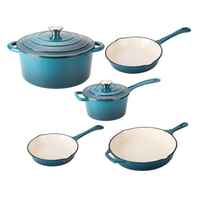 4 - Piece Non-Stick Enameled Cast Iron Cookware Set