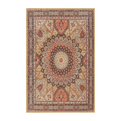 Tapis traditionnel brun / rouge Delmar