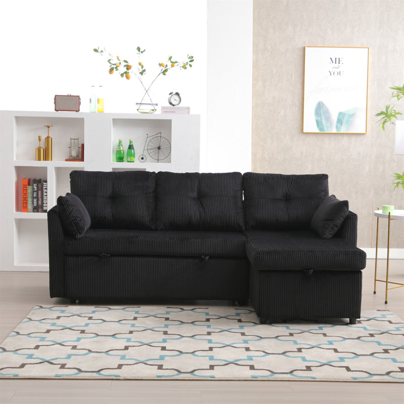 Canapé modulaire 2 pièces Landon, Black Velvet