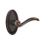 Elan Wave/Drop Passage (Hall & Closet) Door Lever with Oval Rosette