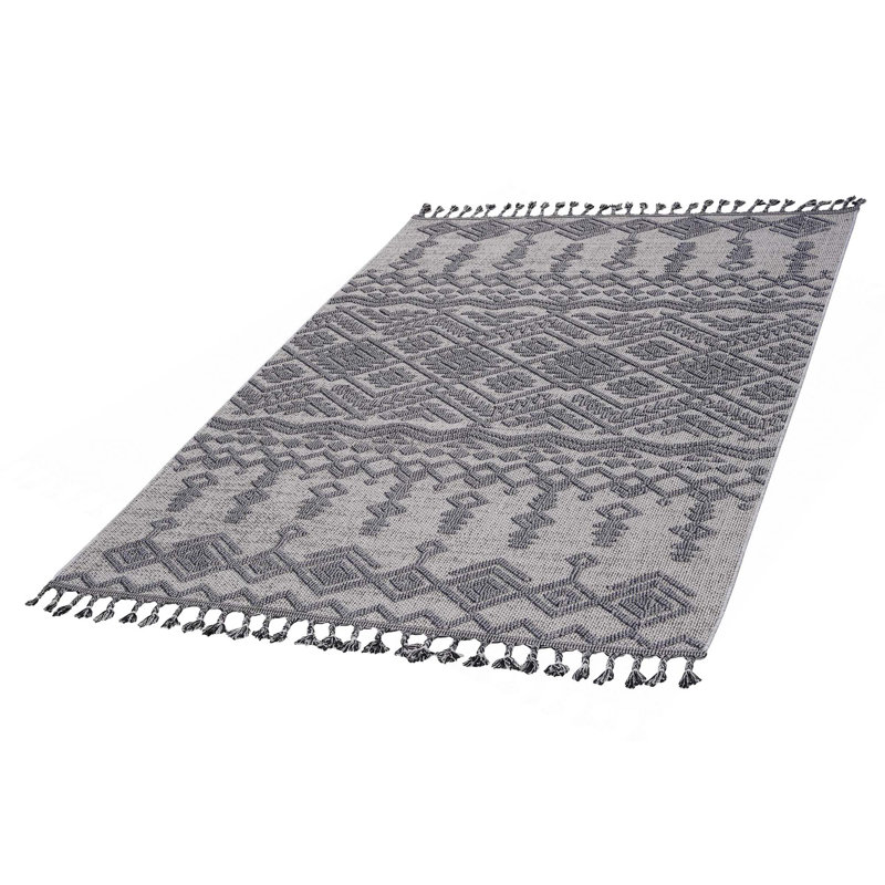 Collection Traditional Indoor/Outdoor Area Rug, Rectangle 6'7" x 7'9"