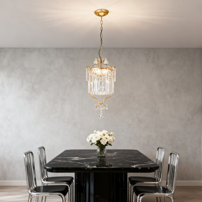 1-light Dimmable Crystal Pendant Light