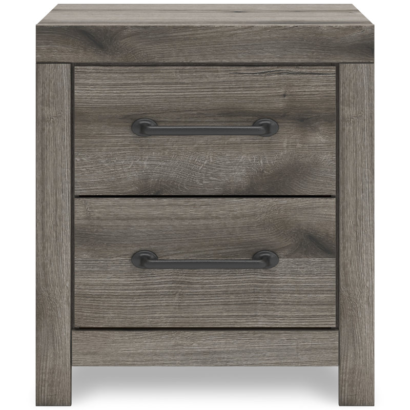 Kaysah 2 Drawer Nightstand, Brown/Gray