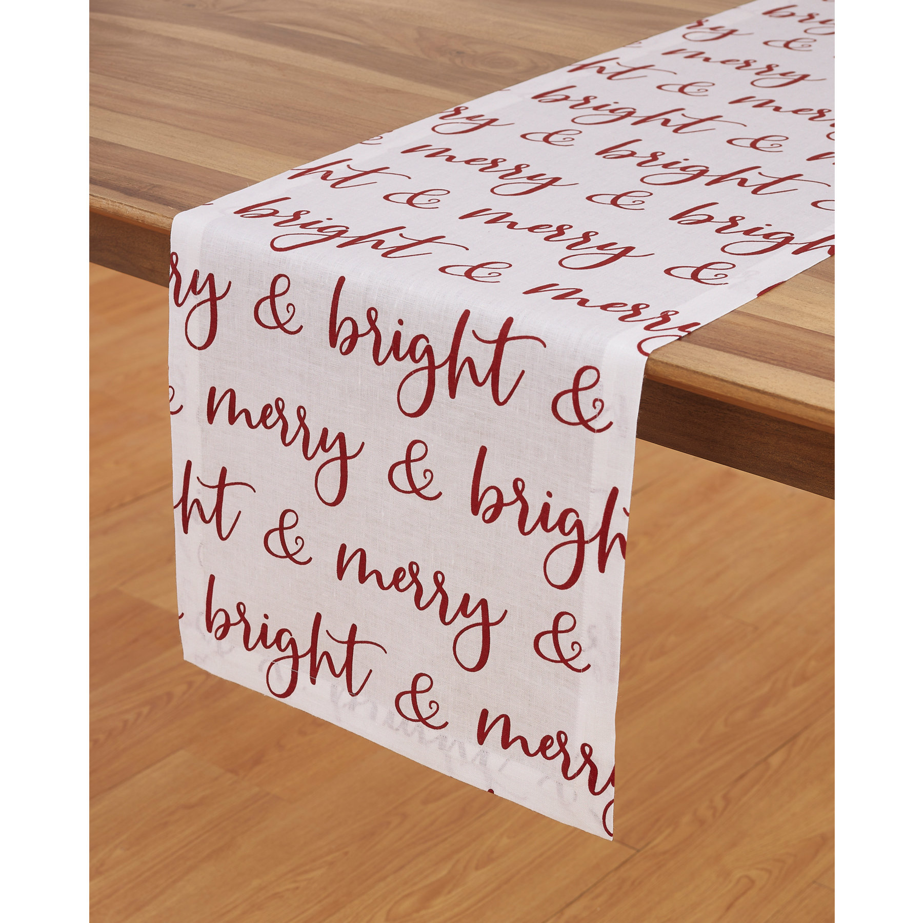 Solino Home Merry and Bright - 100% Pure Linen Christmas Table Runner ...