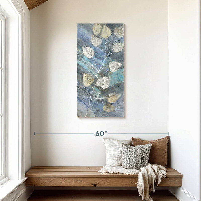 Silver Leaves II, 42" H x 21" W