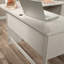 Bureau en L, finition blanche