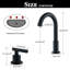 Robinet de salle de bain espacé 8 po à 3 trous noir mat-132291053