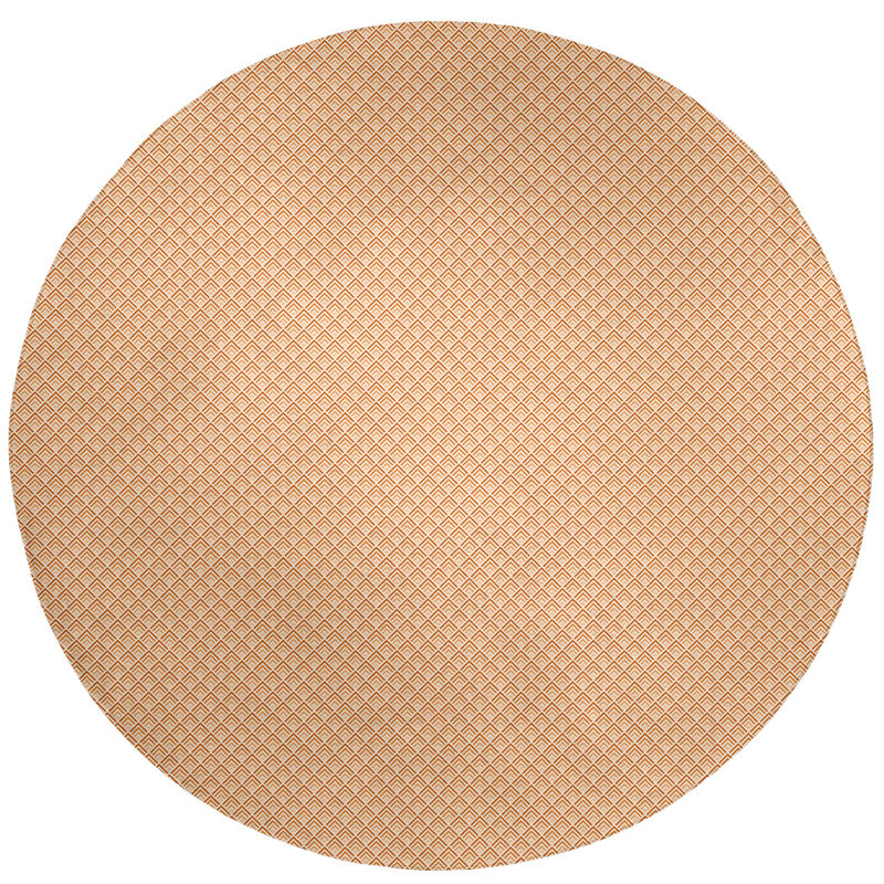 Chenille Geometric Indoor Rug, Round 5'