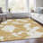 Premium Machine Washable Prisco Gold Rug-536537715