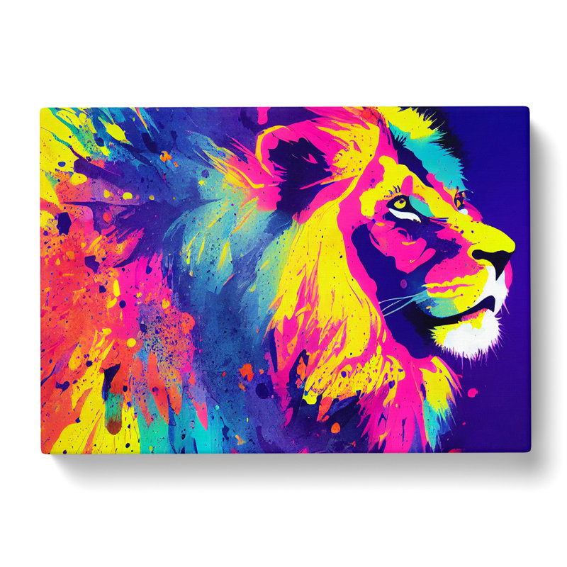 Splashed Lion Vol.5 Abstract - Wrapped Canvas, 35cm H x 50cm W x 3cm D