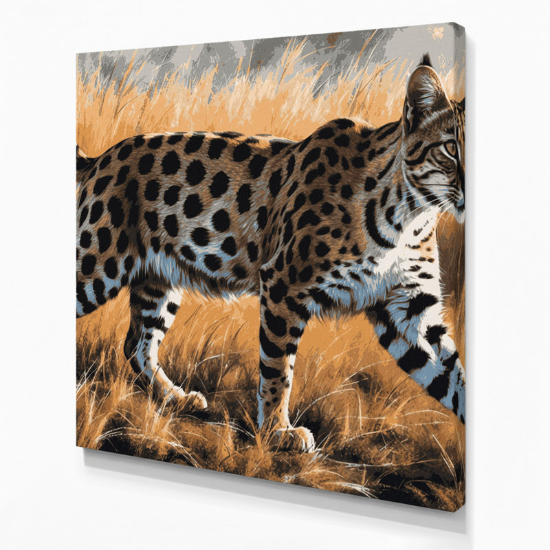 «Cats Savannah Brown», art mural sur toile, H 12 po x l 12 po