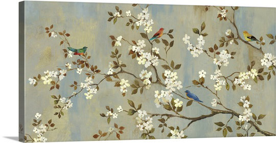 «Anjellica Conversation» par Asia Jensen, reproduction d'art, H 30 po x l 60 po x P 1,5 po, Toile