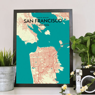 San Francisco City Map - Graphic Art