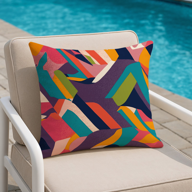 Coussin intérieur et extérieur Luminous Vortex, Square 16"