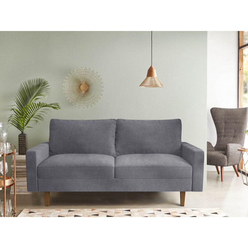 Canapé Zayn, Velours gris
