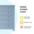 Haven Modern 2+4-Drawer Storage Dresser with Silver shell Metal Handles, Blue