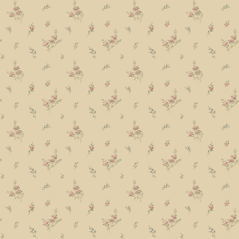 Saroyan 10m x 53cm Matt Wallpaper Roll, Dark Pink/Beige
