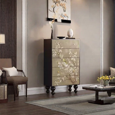 Armoire en bois de noyer avec grands tiroirs de rangement