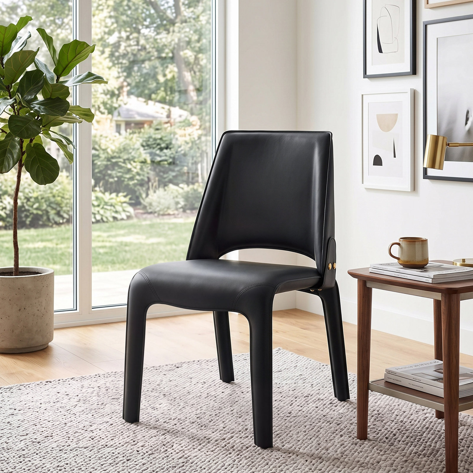 Vannes Dining Chair, 1, Black, No Assembly Needed
