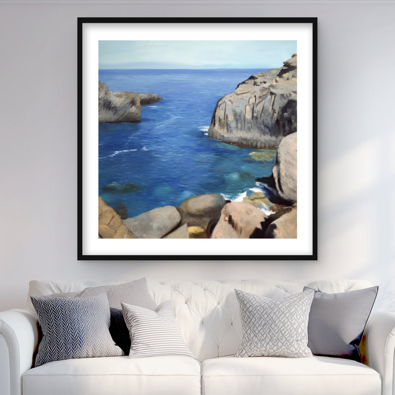 «California Coast» - reproduction encadrée brune mate