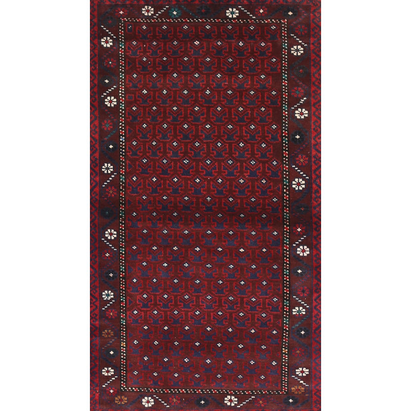 Tapis rouge à motif sud-ouest, Rectangle 5 pi x 7 pi