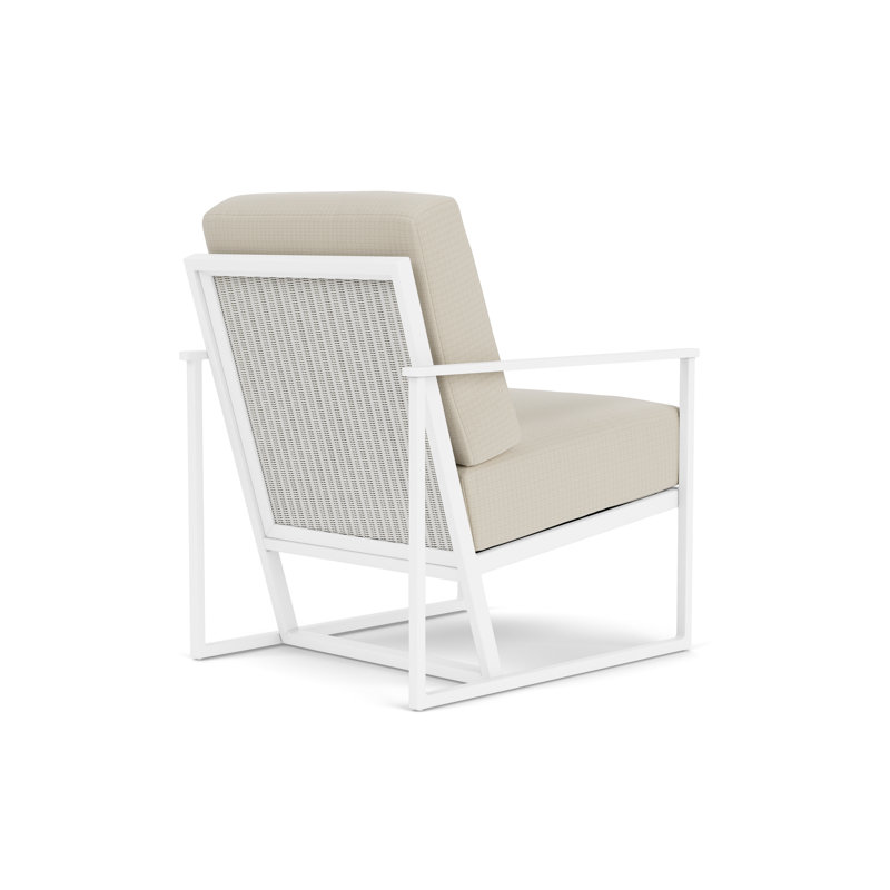 Summit Outdoor Lounge Chair, Matte White, Matte White, Beach Natural