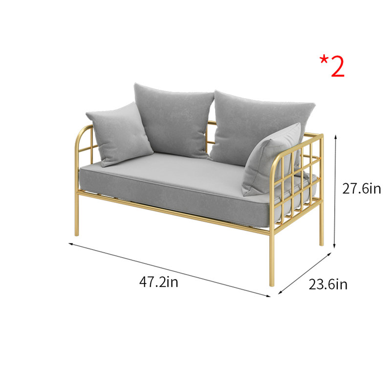 Banc rembourré en velours Clemansa