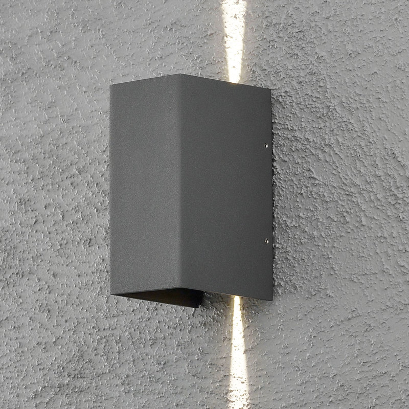 Modern Cremona 2 Adjustable LED Wall Light - IP54, 3000K Warm White, 600lm, Lacquered anthracite