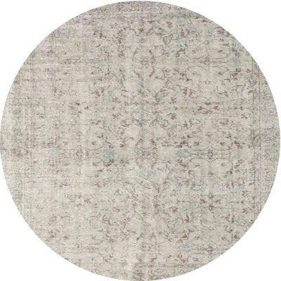 Tapis floral gris