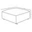 Repose-pieds carré rembourré confortable (un seul repose-pieds)-2061384806