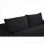 Canapé convertible en forme de L, sans assemblage, canapé compact en mousse viscoélastique pour petits espaces | Noir | Tissu