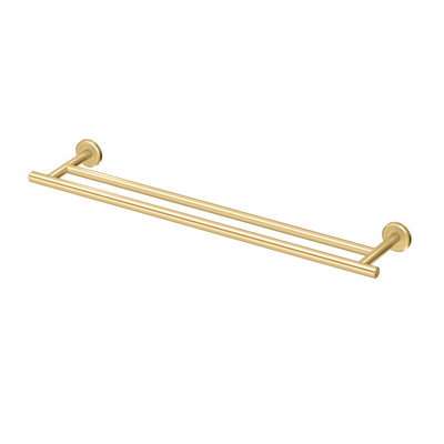 Latitude II Double 24" Wall Mounted Towel Bar | Bathroom Towel Rack with Two Bars