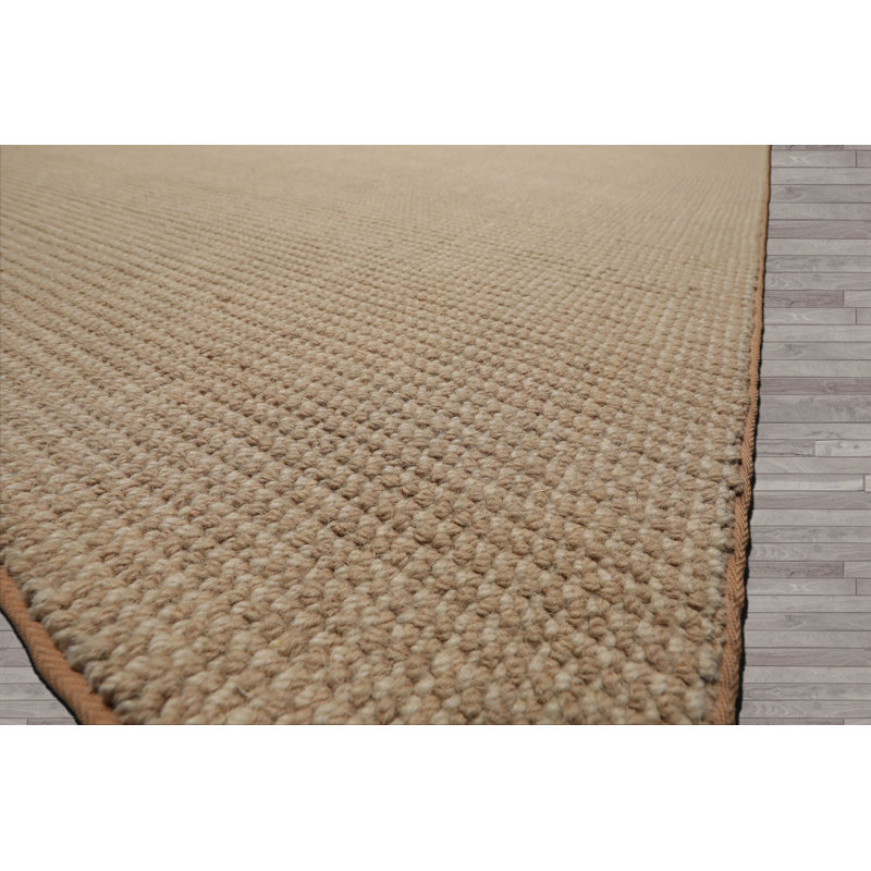 Tapis oriental multicolore en laine touffeté à la main brun clair, Rectangle de 10 pi x 14 pi