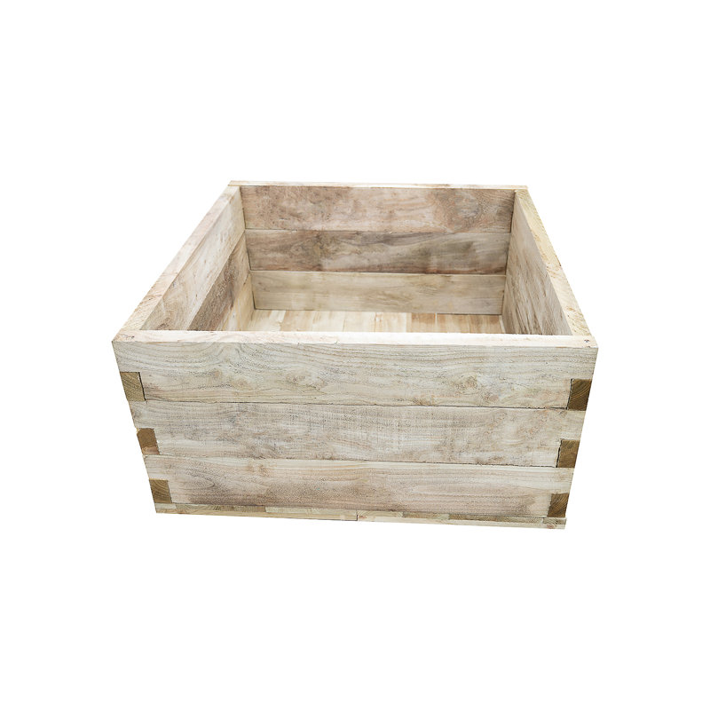 Caledonian Wood Raised Garden Bed, 45.2cm H x 90cm W x 90cm D