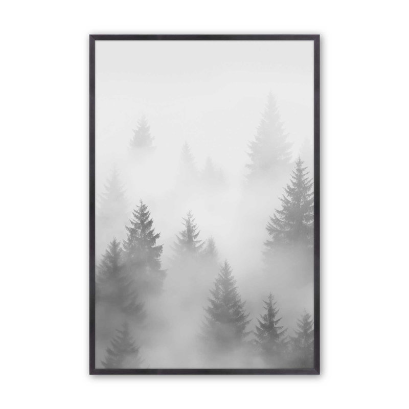 Foggy Echoes I Print, Cadre en zinc patiné, H 15,25 po x l 12,25 po