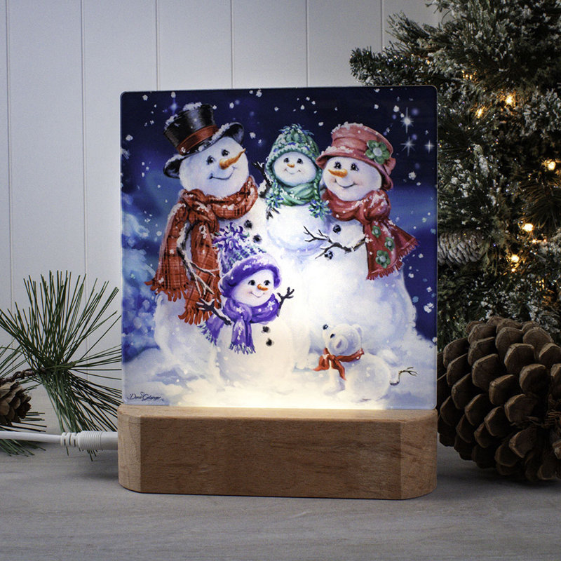 Veilleuse familiale flocon de neige