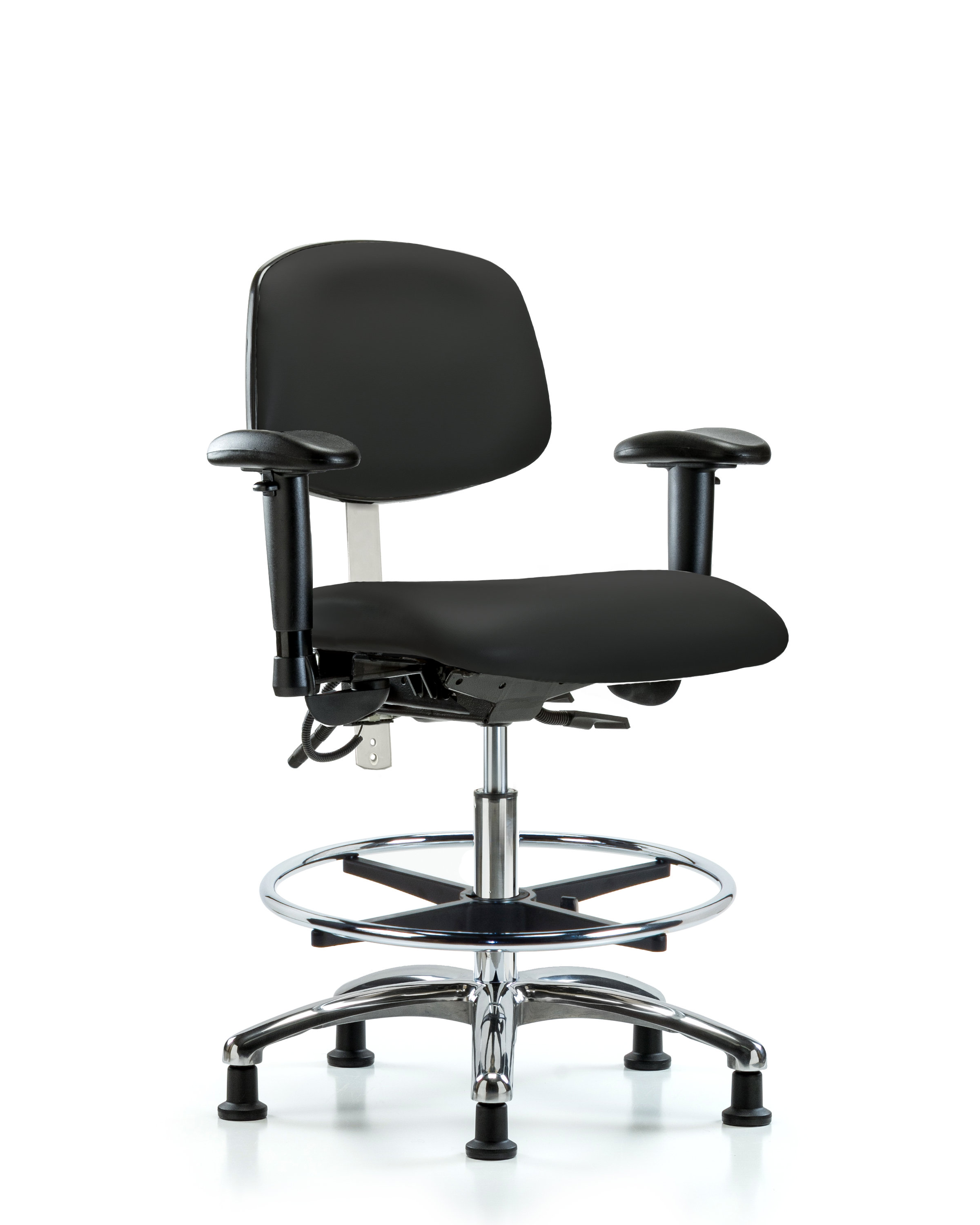 Footrest, floor, height adjustable ESD