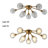 9 - Light Double Layer Glass Globe Sputnik Sphere Semi Flush Mount-739773358