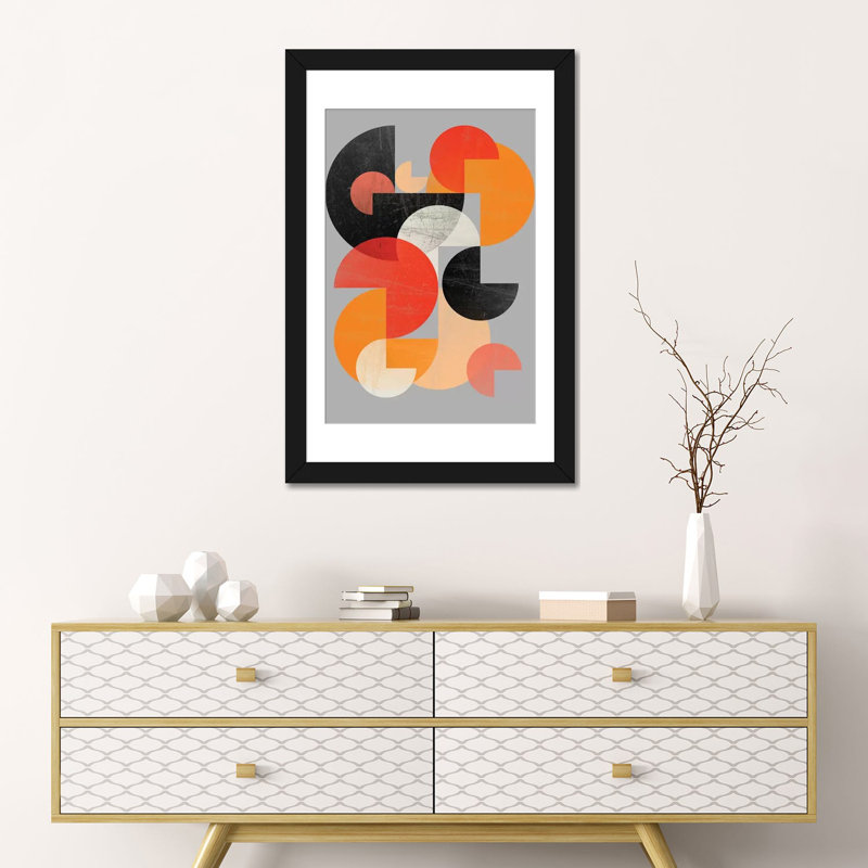 «Canvas VII», impression sur toile, H 24 po x l 16 po x P 1 po, Papier beaux-arts encadré noir, Blanc