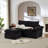 Modular Cloud Sofa with Corduroy Upholstery for Contemporary Living Spaces and Office Environments - Versatile Seating Solution with Premium Comfort-1858678901