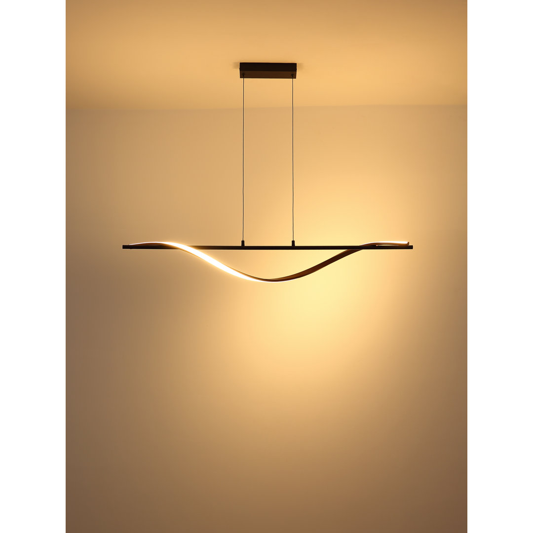 1 - Light Matte Black LED Geometric Pendant
