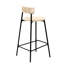 Ensemble de 2 tabourets de bar en corde de papier tressée à la main. Chaises de bar décoratives pour la maison. Structure en métal noir, siège blanc crème. Polyvalents et faciles à installer, surtout dans un restaurant.