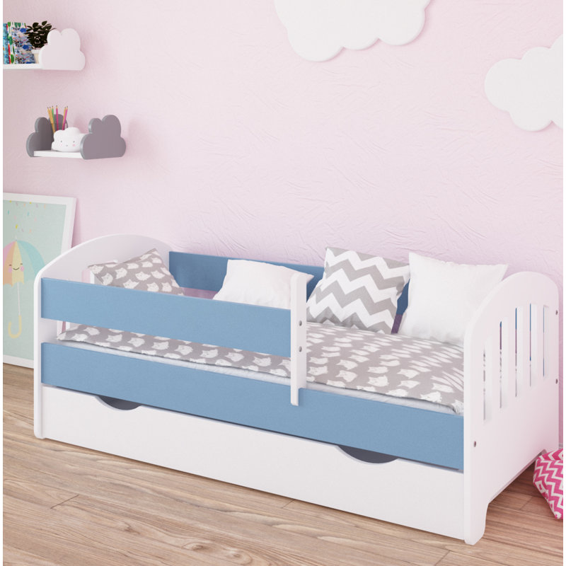 Larkin Cabin Bed with Storage Included, Blue, European Toddler (80 x 160 cm)