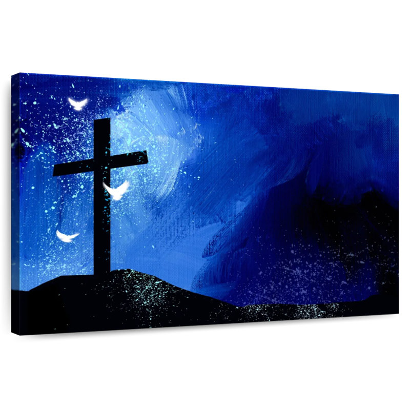 Adella Cross dans la nuit bleue, H 30 po x l 45 po