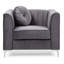 Chaise contemporaine avec accoudoirs inclinés gris-1409091322