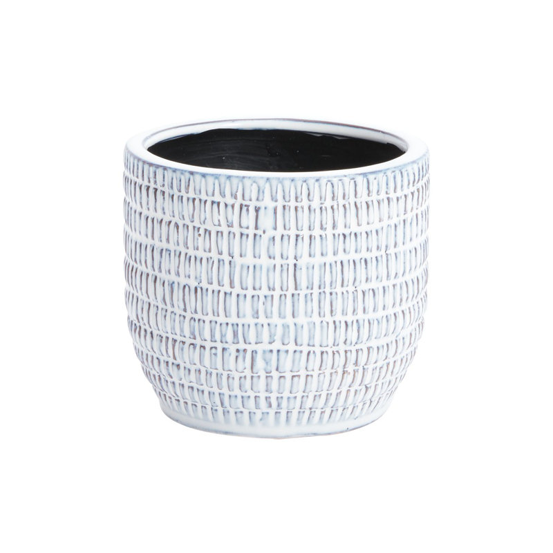 Pot à fleurs en céramique C Justement Jupiter, H 4,25 po x l 4,75 po x P 4,75 po