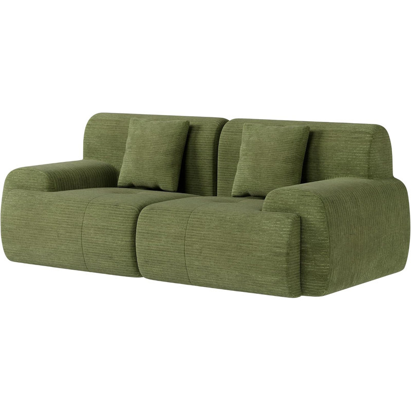 Canapé Boneless, Green Corduroy, Green