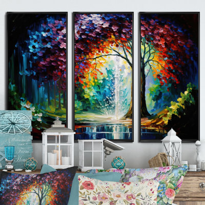 " Big Tree In The Middle Of Forest During Fall II " 3 - Pieces