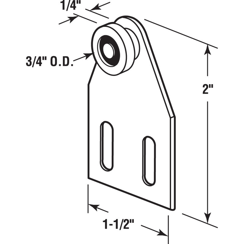 Tub Enclosure Roller and Bracket (2 Pack)